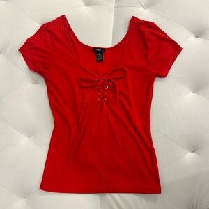 Stretchy medium rue21 red top with adjustable bust